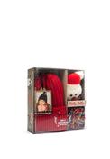 Brandwell Interchangeable Pom Pom Hat Gift Set, Red image