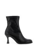 MISS ELASTIC Faux Leather Heeled Sock Boot, Black image
