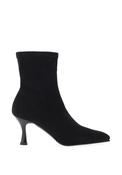 MISS ELASTIC High Heel Ankle Sock Boot, Black image