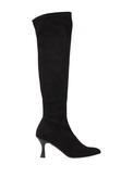 MISS ELASTIC Slip On Knee High Sock Boot, Black image