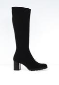 MISS ELASTIC Slip On Nylon Knee High Boot, Black image