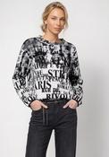 Monari Monogram Jacquard Knit Jumper, Black image