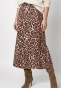 Monari Leopard Print Denim Midi Skirt, Beige Multi image