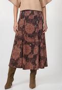 Monari Paisley Pattern Midi Skirt, Brown Multi image