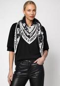 Monari Jacquard Triangular Scraf, Black image