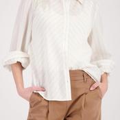 Monari Pinstripe with Bead Detail Blouse, Off-White image
