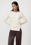 Monari Knot Detail Long Sleeve Top, Cream image