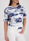Monari Landscape Print T-Shirt, Blue image