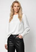 Monari Crepe Long Sleeve Blouse, White image