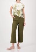 Monari Tropical Print with Rhinestone Detail T-Shirt, Green image