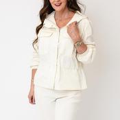 Monari Lightweight Zip Front Raincoat, Cream image
