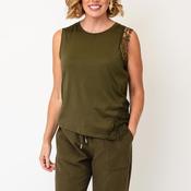 Monari Lace Detail Sleeveless Top, Green image