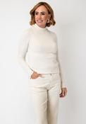 Monari Soft Knit High Neck Sweater, Cream image