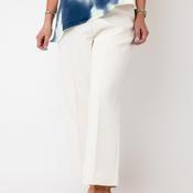 Monari Casual with Logo Waistband Wide Leg Trousers, Cream image