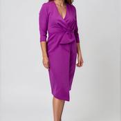 Moncho Heredia Faux Wrap Pencil Dress, Purple image