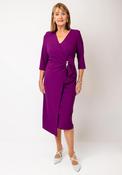 Moncho Heredia Faux Wrap Pencil Midi Dress, Purple image