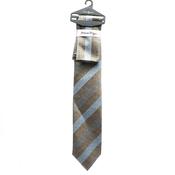 Montagu Diagonal Stripe Print Tie &amp; Pocket Square Set, Taupe &amp; Blue