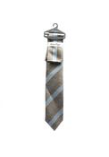 Montagu Diagonal Stripe Print Tie &amp; Pocket Square Set, Taupe &amp; Blue image