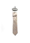 Montagu Leafy Abstract Print Tie &amp; Pocket Square Set, Cream &amp; Blue image