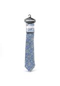 Montagu Spring Floral Print Tie &amp; Pocket Square Set, Blue