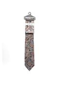 Montagu Autumn Floral Print Tie &amp; Pocket Square Set, Rust Multi