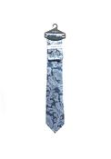 Montagu Jacquard Print Tie &amp; Pocket Square Set, Ice Blue image