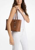 MICHAEL Michael Kors Quinn Pebbled Leather Medium Tote Bag, Tan image
