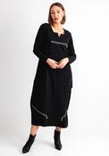 My Soul Grid Bubble Midi Dress, Black image
