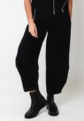My Soul Cropped Denim-Like Wide Leg Trousers, Black image