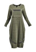 My Soul Grid Bubble Midi Dress, Green image