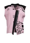My Soul QR Code Asymmetric Zip Top, Pink image