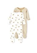 Name It Baby 2 Pack Of Teddy Babygrows, Incense image