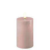 Deluxe Homeart LED Narrow Pillar 7.5x12.5cm Unique Candle, Rose image