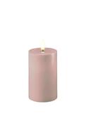Deluxe Homeart LED Narrow Pillar 7.5x12.5cm Unique Candle, Rose image