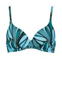 Naturana Abstrast Print Underwire Bikini Top, Green image