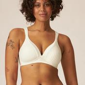 Naturana Stripe Wire Free Bra, Cream