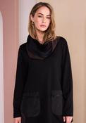 Naya Plain Looped Scarf, Brown image