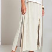 Naya Overlay Panel Tapered Trousers, Beige