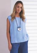 Naya Sleeveless Round Neck Top, Blue image