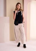 Naya Casual Wide Leg Trousers, Beige image