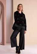 Naya Wide Leg Cropped Trousers, Black image