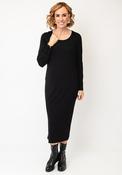 Naya Long Sleeve Casual Midi Dress, Black image