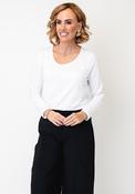 Naya Basic Long Sleeve Top, White image