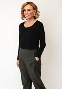 Naya Basic Long Sleeve Top, Black image