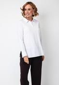 Naya Stretch V Neck Collar Blouse, White image