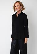 Naya Stretch V Neck Collar Blouse, Black image