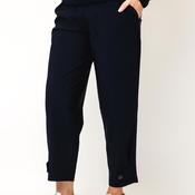 Naya Button Cuff Drawstring Trousers, Navy image
