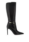 Nero Giardini Knee High Leather Heeled Boots. Black image