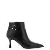 Nero Giardini Leather Stud Detail Heeled Ankle Boots, Black