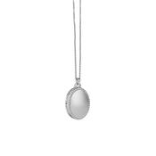 Newbridge Pavé Locket Pendant Necklace, Silver image